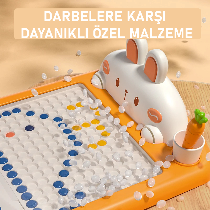 Montessori Eğitici ve Eğlenceli Zihinsel Gelişim Tavşanlı Manyetik Çizim Tahtası